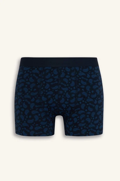 Defacto E2919 Lacivert Regular Fit Çizgili 3'lü Boxer - Resim 2