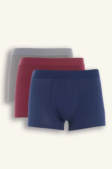 Defacto E7207 Lacivert Regular Fit 3'lü Boxer ürün görseli 1
