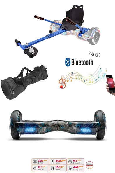 Citymate Elektrikli Kaykay Hoverboard Akıllı Denge 6.5 Inch + HoverKart + Çanta EXTREM PAKET D18 ürün görseli 1