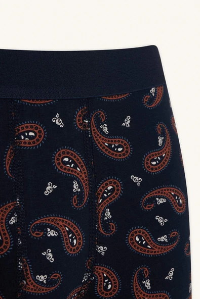 Defacto E2919 Lacivert Regular Fit Çizgili 3'lü Boxer - Resim 6