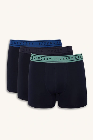 Defacto G4649AXNV135 Lacivert Regular Fit 3'lü Boxer ürün görseli 1
