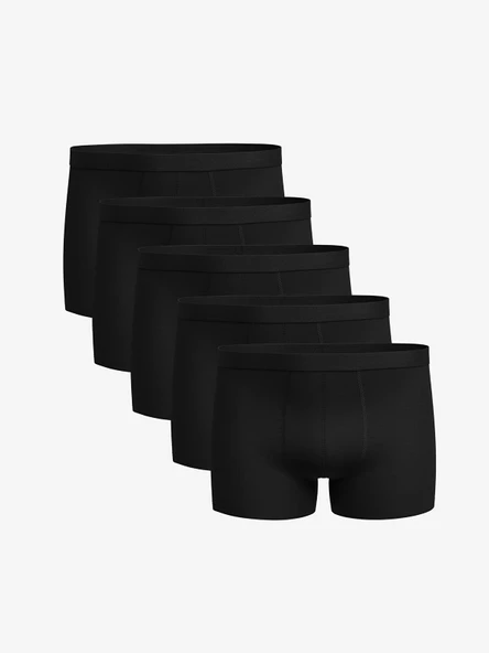 LC WAIKIKI SİYAH Standart Kalıp Pamuklu Esnek Erkek Boxer 5'li ürün görseli 1