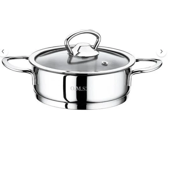 Oms 12x5 Mini Basık Tencere Tek Kulp - Çift Kulp ürün görseli 1
