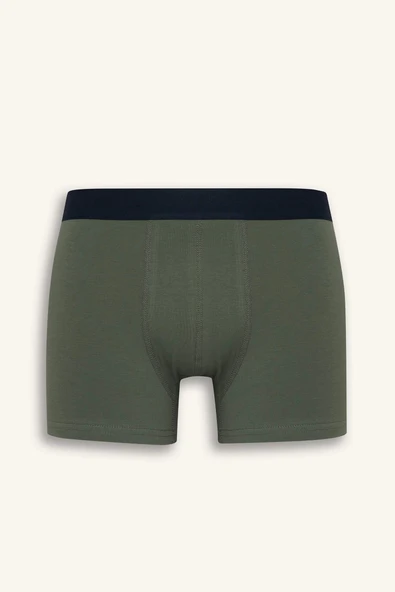 Defacto E2919 Lacivert Regular Fit Çizgili 3'lü Boxer - Resim 4