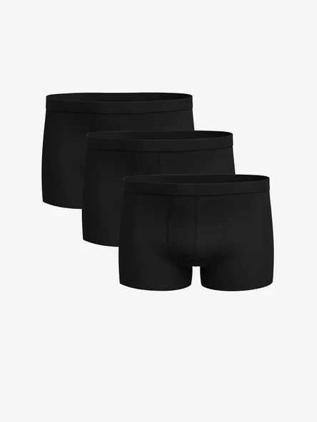 LC WAIKIKI Siyah Standart Kalıp Pamuklu Esnek Erkek Boxer 3'lü ürün görseli 1