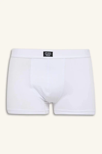 Defacto A3152 Beyaz Erkek Regular Fit 3'lü Boxer - Resim 5