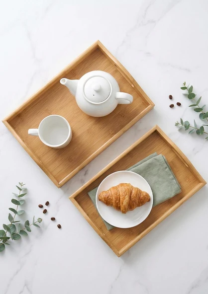 Bambu Tepsi Takımı - 2 Parça - Resim 2