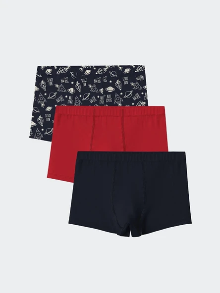 LCW Kids Lacivert Erkek Çocuk Boxer 3'lü ürün görseli 1