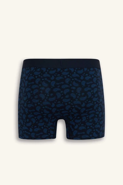 Defacto E2919 Lacivert Regular Fit Çizgili 3'lü Boxer - Resim 3