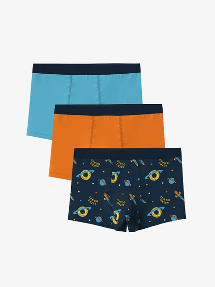 LCW Kids Lacivert Baskılı Erkek Çocuk Boxer 3'lü ürün görseli 1