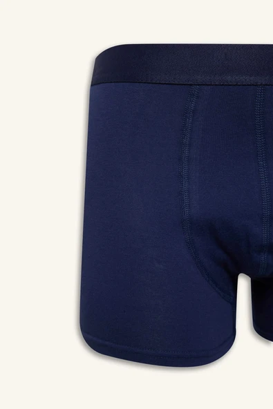 Defacto C3275 Lacivert Regular Fit 3'lü Boxer - Resim 4