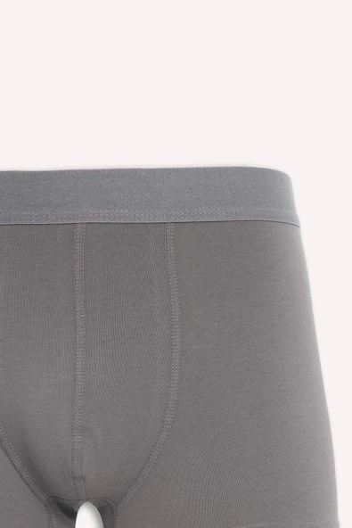 Defacto E7207 Lacivert Regular Fit 3'lü Boxer - Resim 4
