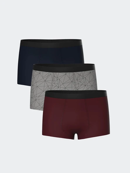 LCW Kids Gri Baskılı Erkek Çocuk Boxer 3'lü ürün görseli 1