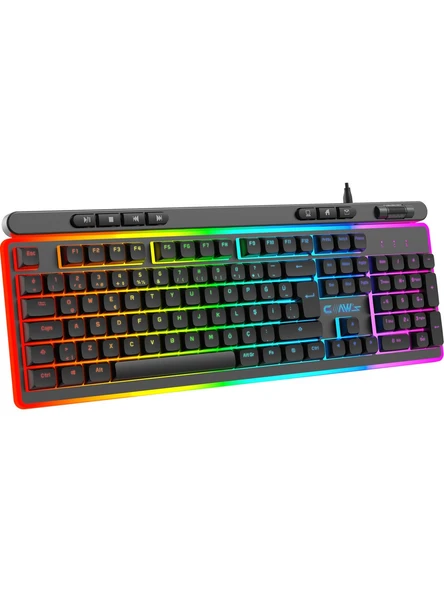 Claws Nova K1 RGB Membrane Switch Kablolu Oyuncu Klavyesi - Resim 4