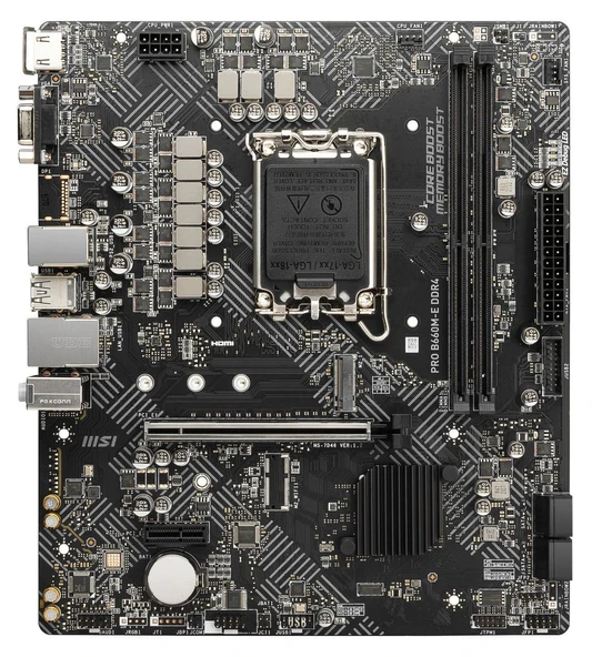 MSI PRO B660M-E DDR4 INTEL B660, LGA1700, DDR4, 4600(OC), PCI-E Gen 4, M.2, USB3.2, 1G LAN, microATX Anakart ürün görseli 1