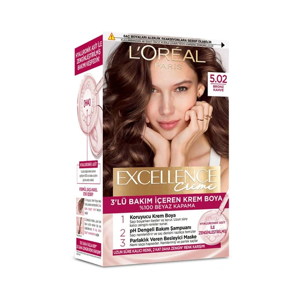 Loreal Excellence 5.02 Bronz Kahve - Resim 2
