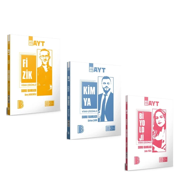 Benim Hocam AYT Kimya Biyoloji Fizik Soru Bankası 3 Kitap Set ürün görseli 1