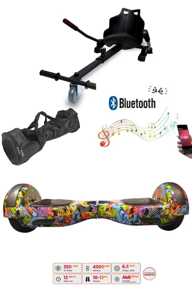 Citymate Elektrikli Kaykay Hoverboard Akıllı Denge 6.5 Inch + HoverKart + Çanta EXTREM PAKET D22 ürün görseli 1