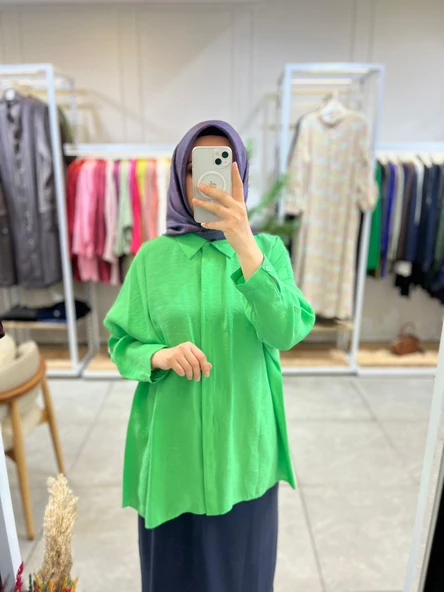 Nuss 3001 Oversize Düğmeli Gömlek Benetton ürün görseli 1
