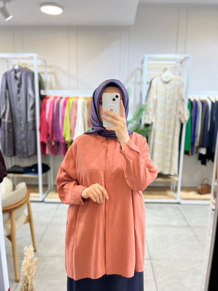 Nuss 3001 Oversize Düğmeli Gömlek Anfora - Resim 3