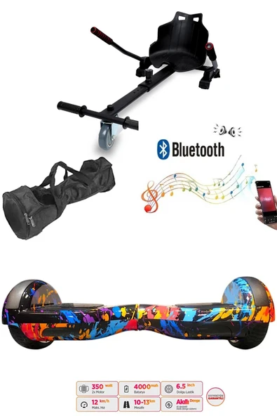 Citymate Elektrikli Kaykay Hoverboard Akıllı Denge 6.5 Inch + HoverKart + Çanta EXTREM PAKET D26 ürün görseli 1