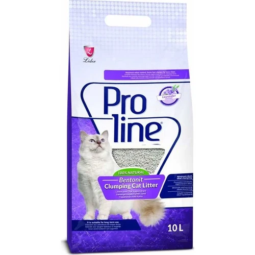 Proline Süper Topaklanan İnce Taneli Lavanta Kokulu Bentonit Kedi Kumu 10 lt ürün görseli 1