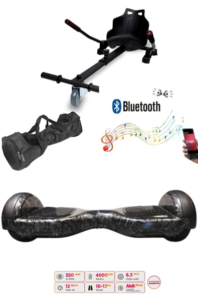 Citymate Elektrikli Kaykay Hoverboard Akıllı Denge 6.5 Inch + HoverKart + Çanta EXTREM PAKET D27 ürün görseli 1
