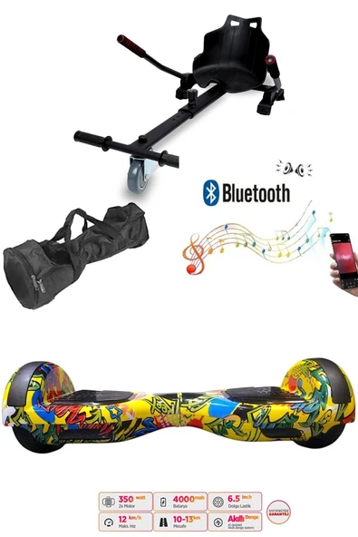 Citymate Elektrikli Kaykay Hoverboard Akıllı Denge 6.5 Inch + HoverKart + Çanta EXTREM PAKET D21 ürün görseli 1