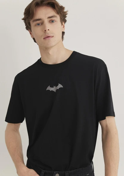Mavi 066878-900 Batman Baskılı Siyah Tişört ürün görseli 1