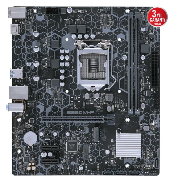 ASUS B560M-P-SI INTEL B560, DDR4, LGA1200, SATA6Gb/s, M2, USB3.2, HDMI microATX Anakart ürün görseli 1