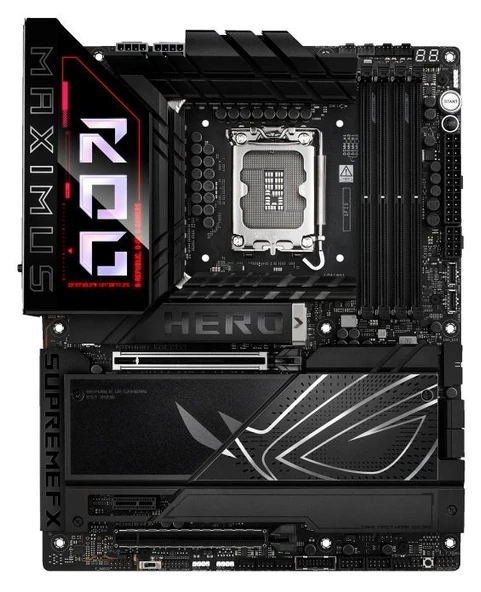 ASUS ROG MAXIMUS Z890 HERO Intel Z890, LGA1851, 9200Hz DDR5, DP, HDMI, Wi-Fi 7, 5+2.5Gbit LAN ATX  Anakart ürün görseli 1