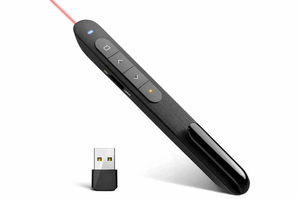 Kablosuz Presenter 2.4GHz USB Alıcılı Sunum Kumandası ürün görseli 1