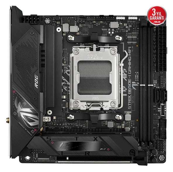 ASUS ROG STRIX B650E-I GAMING WIFI AMD B650, AM5, DDR5 8000MHz(OC), 2xM.2, USB3.2, WIFI 6E+BT, 2.5Gbit LAN, Mini ITX Anakart ürün görseli 1