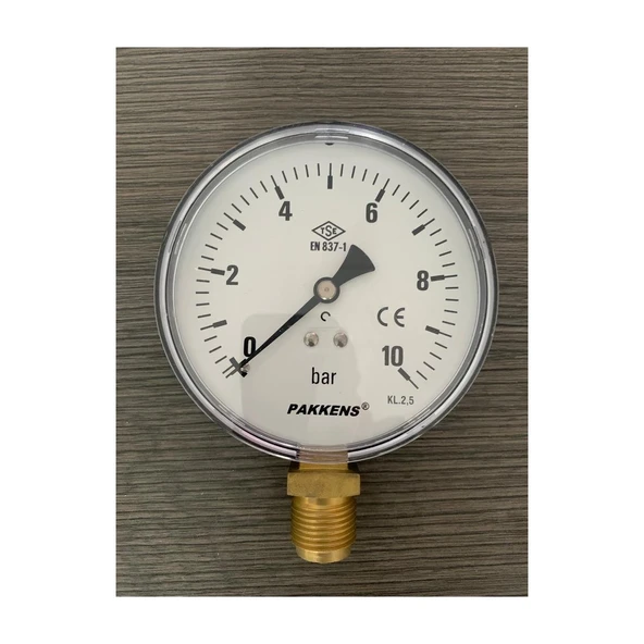 PAKKENS MANOMETRE KURU TİP 100 MM 10 BAR ürün görseli 1