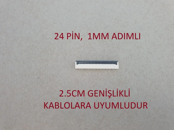 24 Pin 1mm Adımlı Flex Kablo Sabitleyici Ffc Konnektör Soketi Sabitleme Fleks Bağlama Aparatı ürün görseli 1