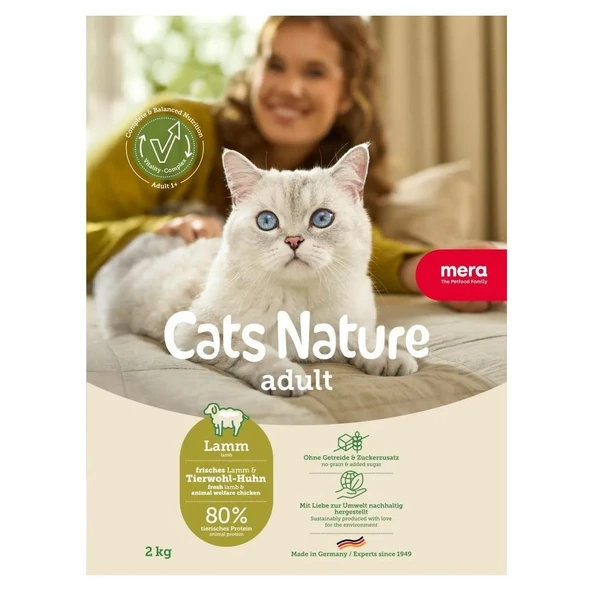 Mera Cats Nature Kuzulu Yetişkin Kedi Maması 2 Kg ürün görseli 1