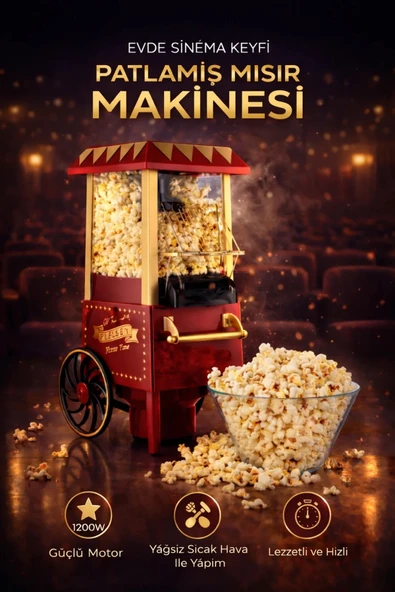 Torima Tpm01 Mısır Patlatma Makinesi Yağsız Ev Tipi Popcorn Makinesi ürün görseli 1