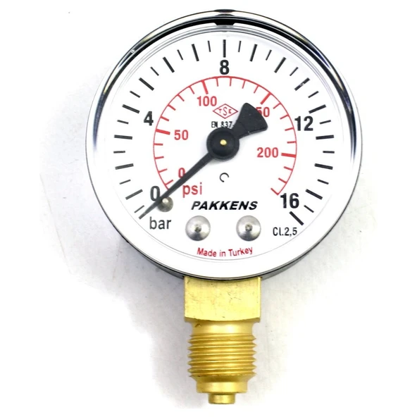 PAKKENS MANOMETRE KURU TİP 63 MM 16 BAR ürün görseli 1