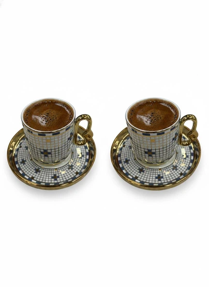 Porselen Kahve Takımı 2 Kişilik | Özel Tasarım | 90 ml ürün görseli 1