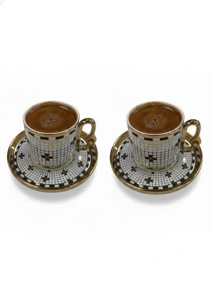Porselen Kahve Takımı 2 Kişilik | Özel Tasarım | 90 ml ürün görseli 1