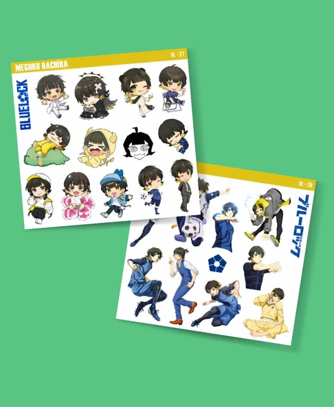 BlueLock-Bachira -Futbol anime telefon sticker seti parlak kağıt 2 Lİ ürün görseli 1