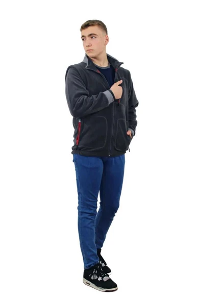 Persmont CPM01 Füme Çıkarılabilir Kol Polar Mont  4XL ürün görseli 1