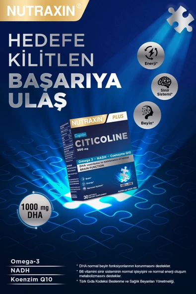NUTRAXIN SITIKOLIN 300 MG 30 KAPSUL - Resim 4