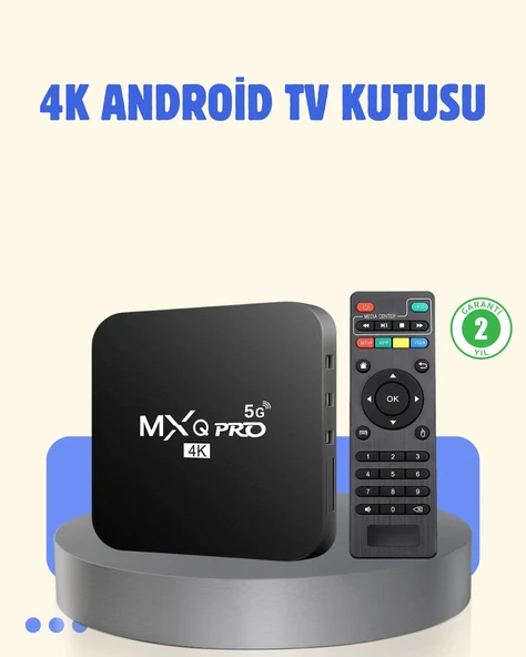 4K Android TV Box – 2GB RAM 16GB ROM, Hızlı Wi-Fi Bağlantılı Akıllı Medya Kutusu ürün görseli 1