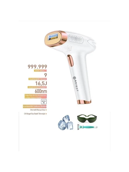 Bright Elegance BE-9010 Buz Başlıklı Lazer Epilasyon Aleti ürün görseli 1