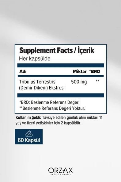 OCEAN TRIBULUS TERRESTRIS 500 MG 60 CAP. - Resim 2