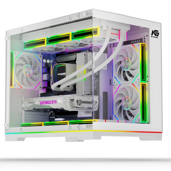 Orion Neon 6x ARGB Fan Kumanda ve Kontrolcü Micro ATX Boş Bilgisayar Kasası Beyaz ürün görseli 1
