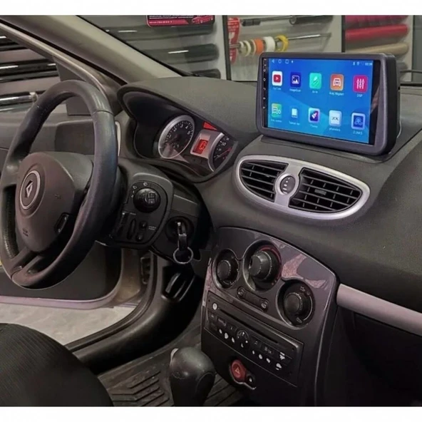 RENAULT CLİO 3 07-12 9 INÇ 2 GB RAM 32 GB RAM KABLOSUZ CARPLAY MULTİMEDYA ürün görseli 1
