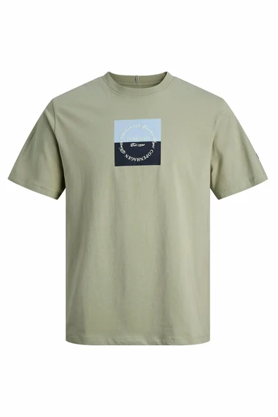 Jack Jones Catskılls Square Brandıng Logo Regular Fit Erkek Tişört 12290856 ürün görseli 1