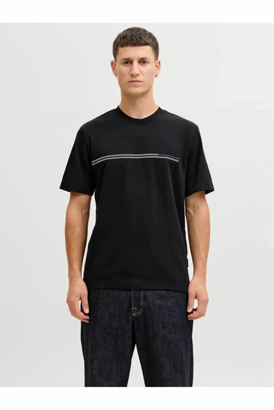 Jack Jones Fusıon Chest Regular Fit Erkek Tişört 12289936 ürün görseli 1